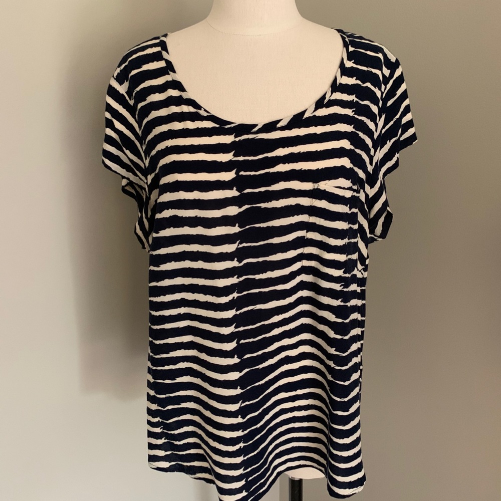 Short sleeve animal print blouse